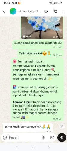 Testimonial Standing Flower sentul city